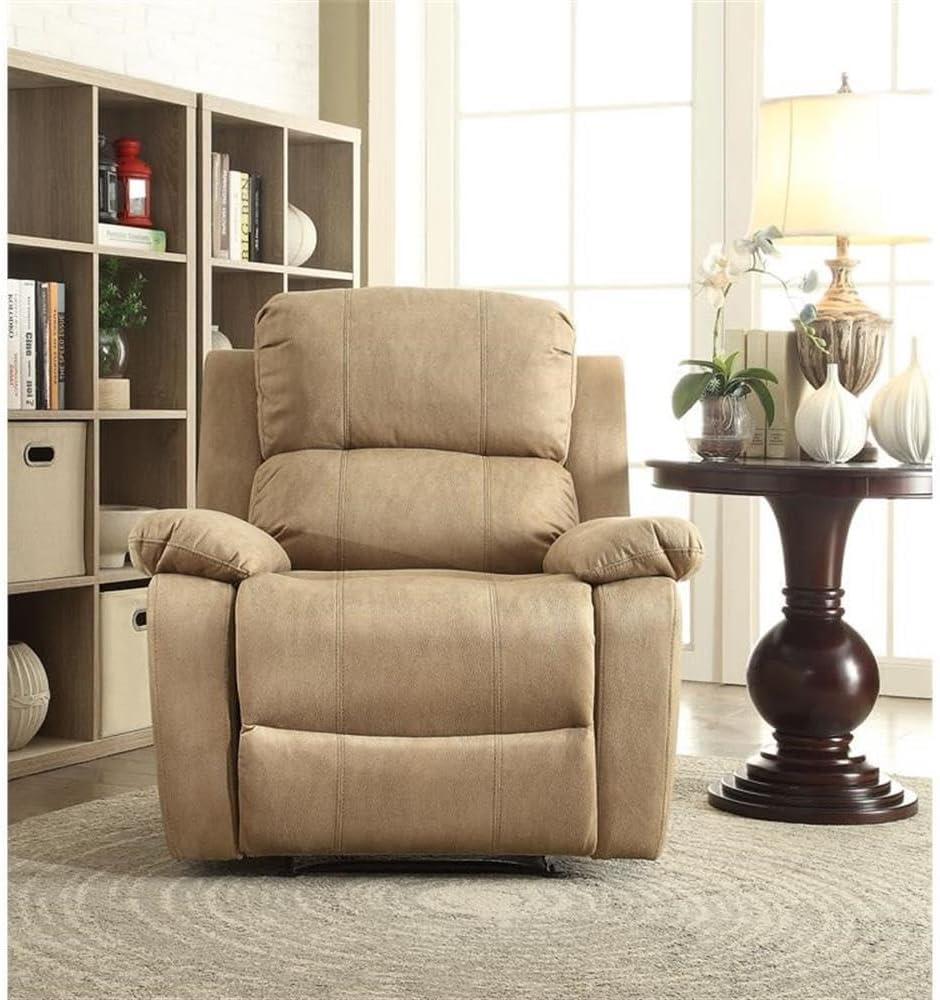 ACME Bina Recliner (Motion) in Light Brown Polished Microfiber 59526