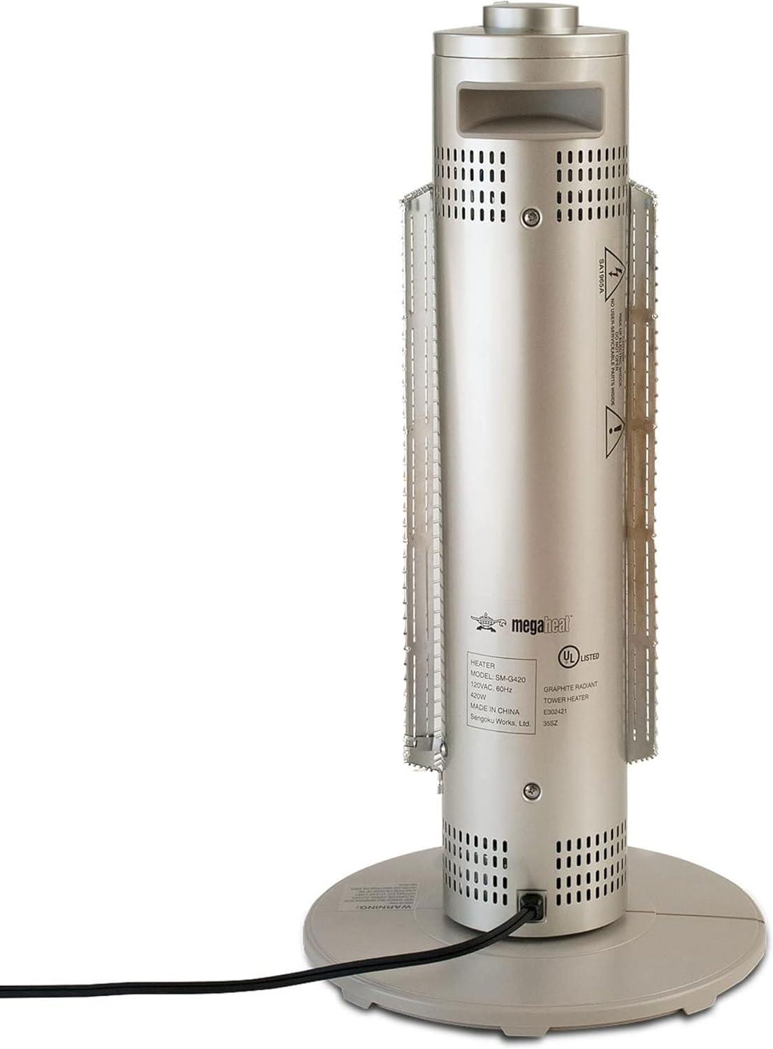 HeatMate HeatMate Sengoku 420 Watt 1433.04 BTU Electric High Efficiency Tower Space Heater