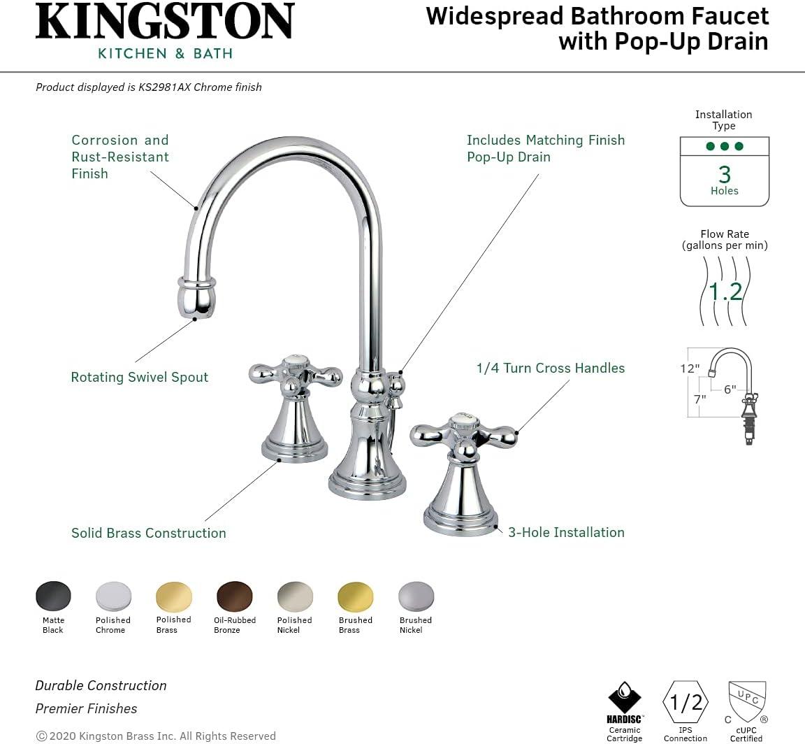 Kingston Brass Widespread Bathroom Faucet