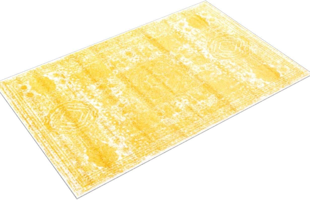 Bromley Wells Yellow 5 ft. x 8 ft. Area Rug