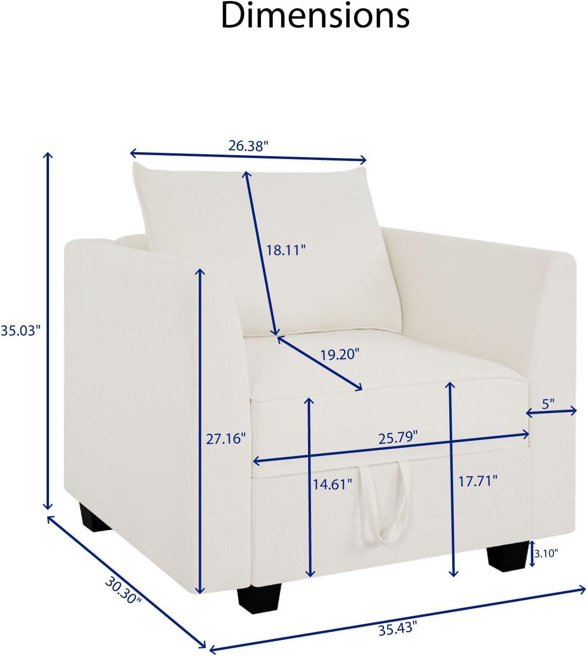Naomi Home Elizabeth Modern DIY Collection-Fabric:Linen,Finish:White Down,Style:Sofa Set