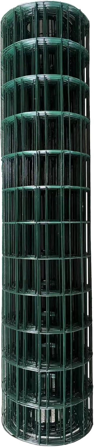 Green Vinyl PVC Coated Welded Wire Fence Mesh 3' x 50'