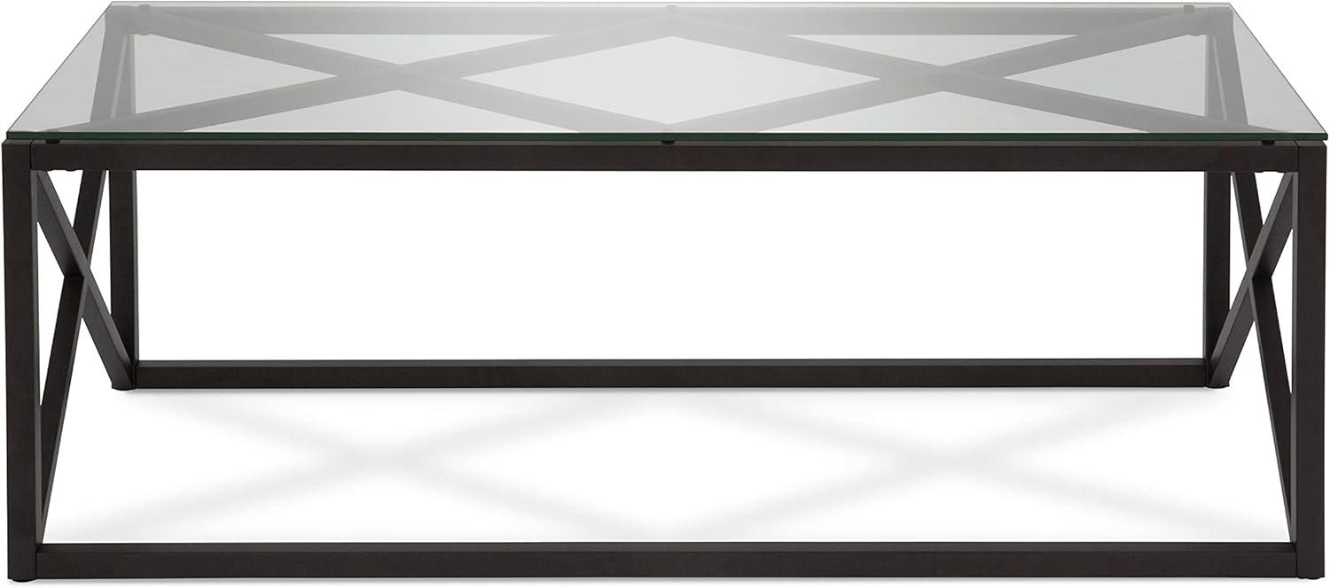 17' Metal Geometric Coffee Table in Gray - Henn&Hart