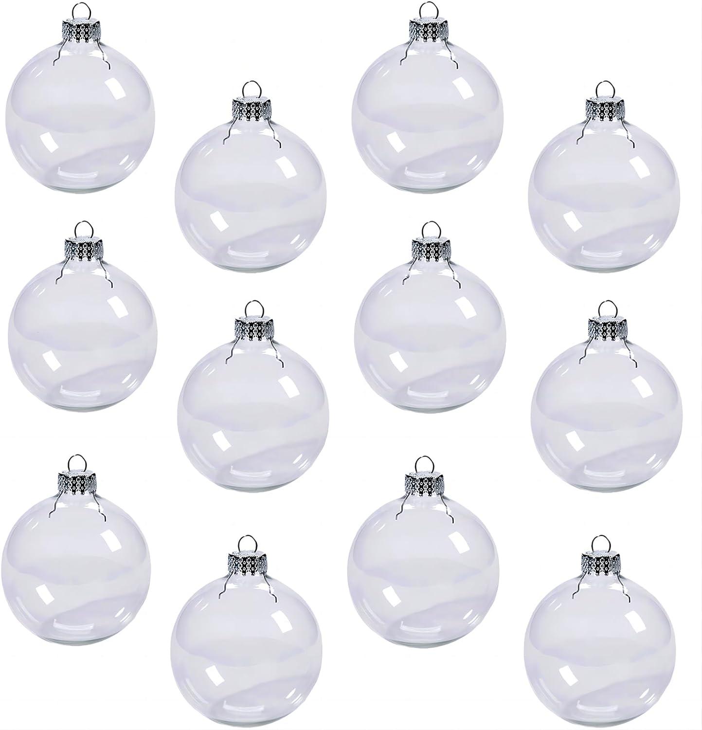 Dytern Christmas,12pcs Transparent Christmas Ball Empty DIY Balls Christmas Tree Baubles