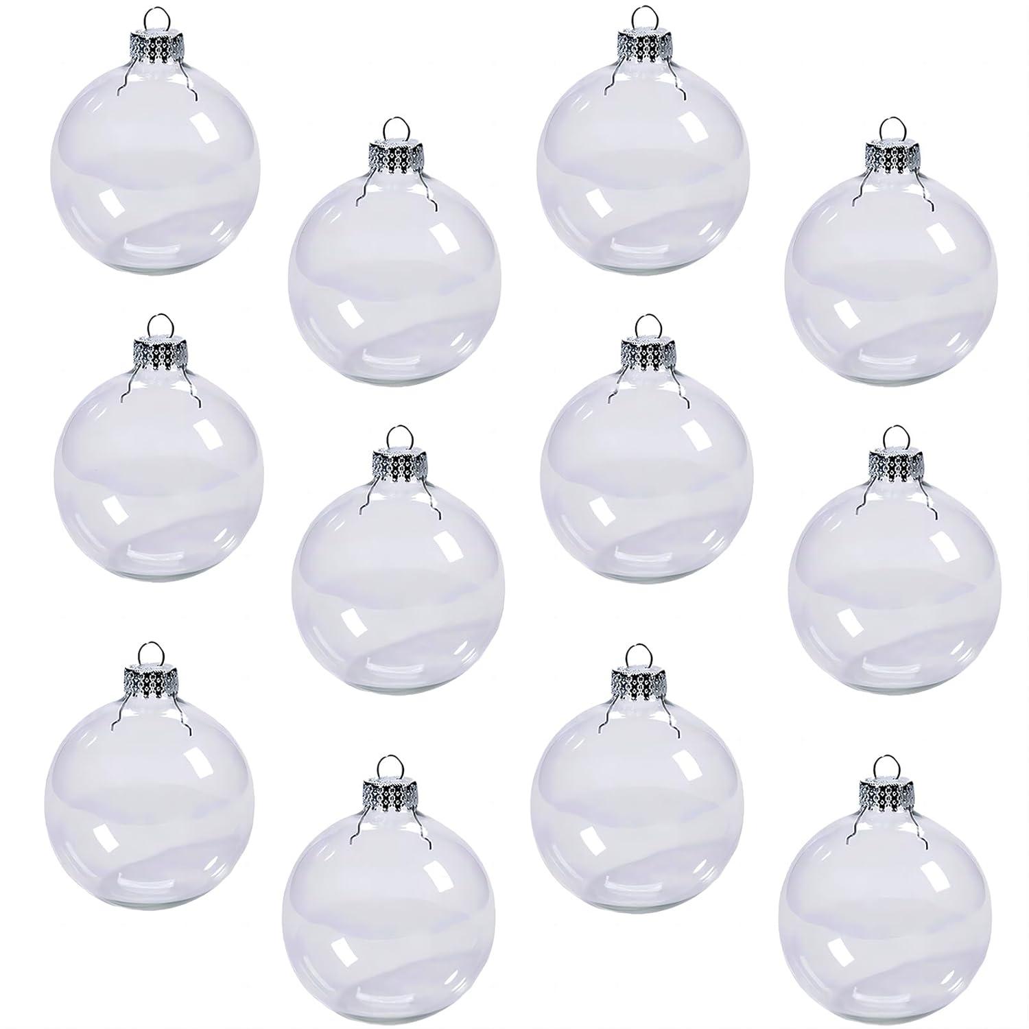 Dytern Christmas,12pcs Transparent Christmas Ball Empty DIY Balls Christmas Tree Baubles