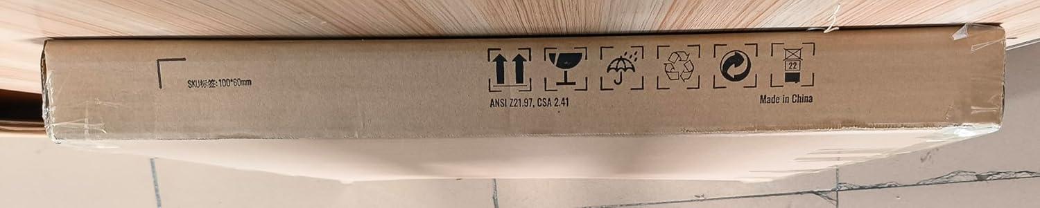 VEVOR 17.95'' x 6.02'' Rectangle Stainless Steel Fire Pit Accessory