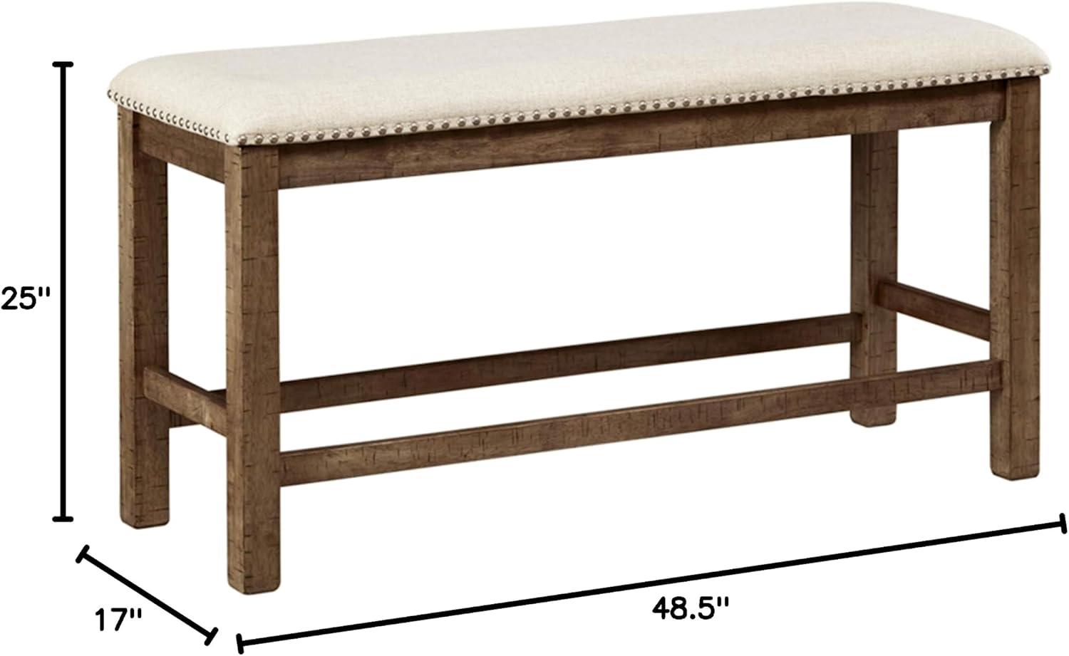 Signature Design by Ashley Casual Moriville Counter Height Dining Bench  Beige