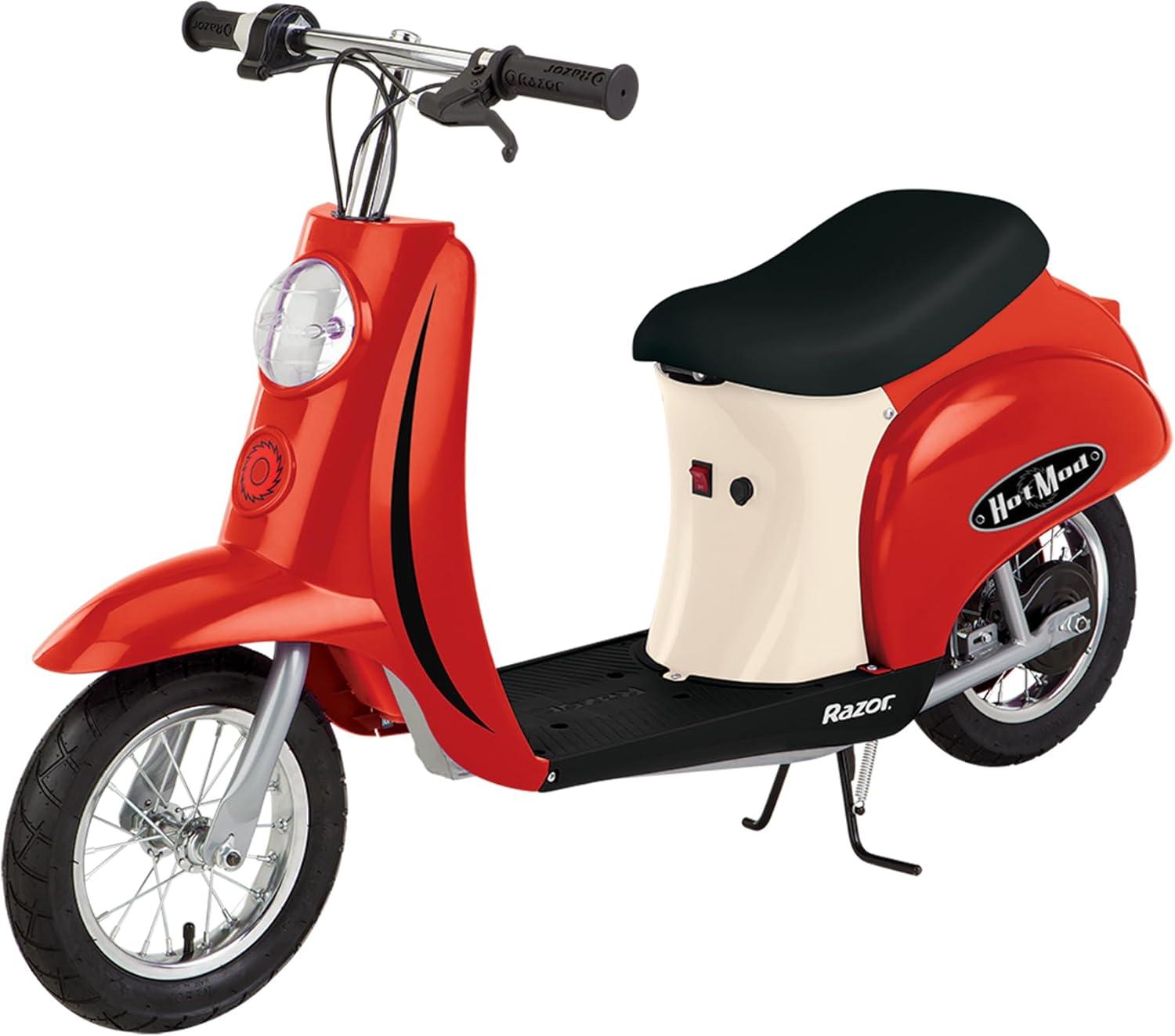 Razor Pocket Mod Miniature Euro Electric Kids Ride On Retro Scooter