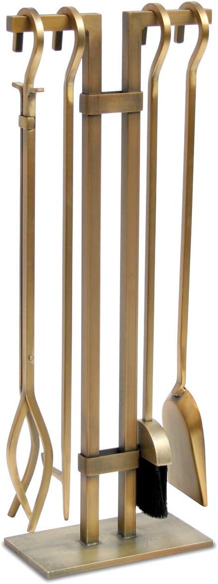 Pilgrim Home and Hearth 18086 Sinclair Tool Set, Burnished Brass