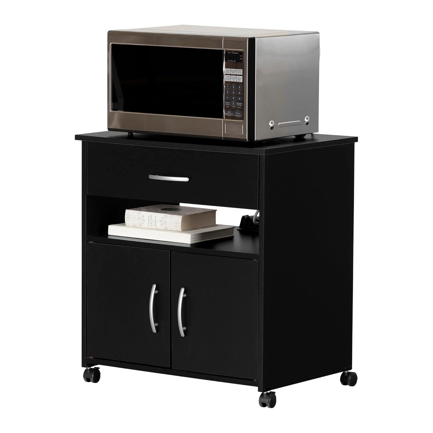 South Shore Axess 29.25'' H x 26.75'' W 2 - Cabinet Utility Cart with Wheels