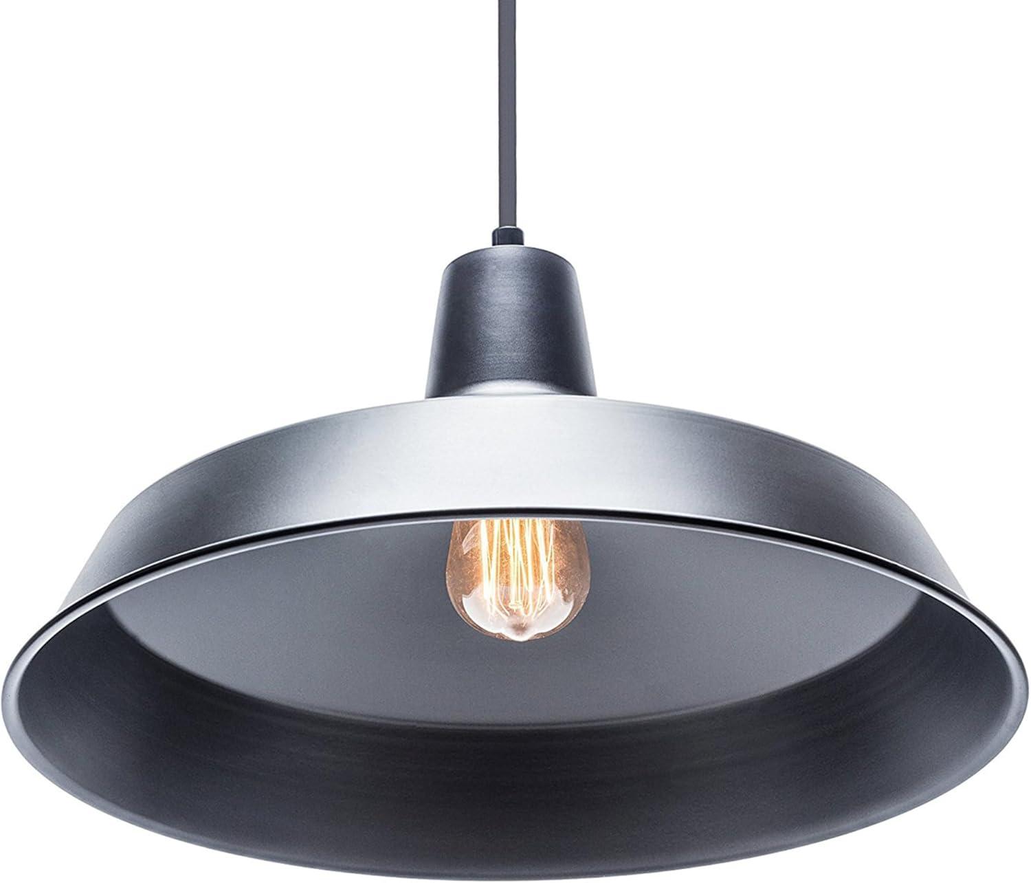 Globe Electric Barnyard 1-Light Matte Back Plug-In Pendant, 65151