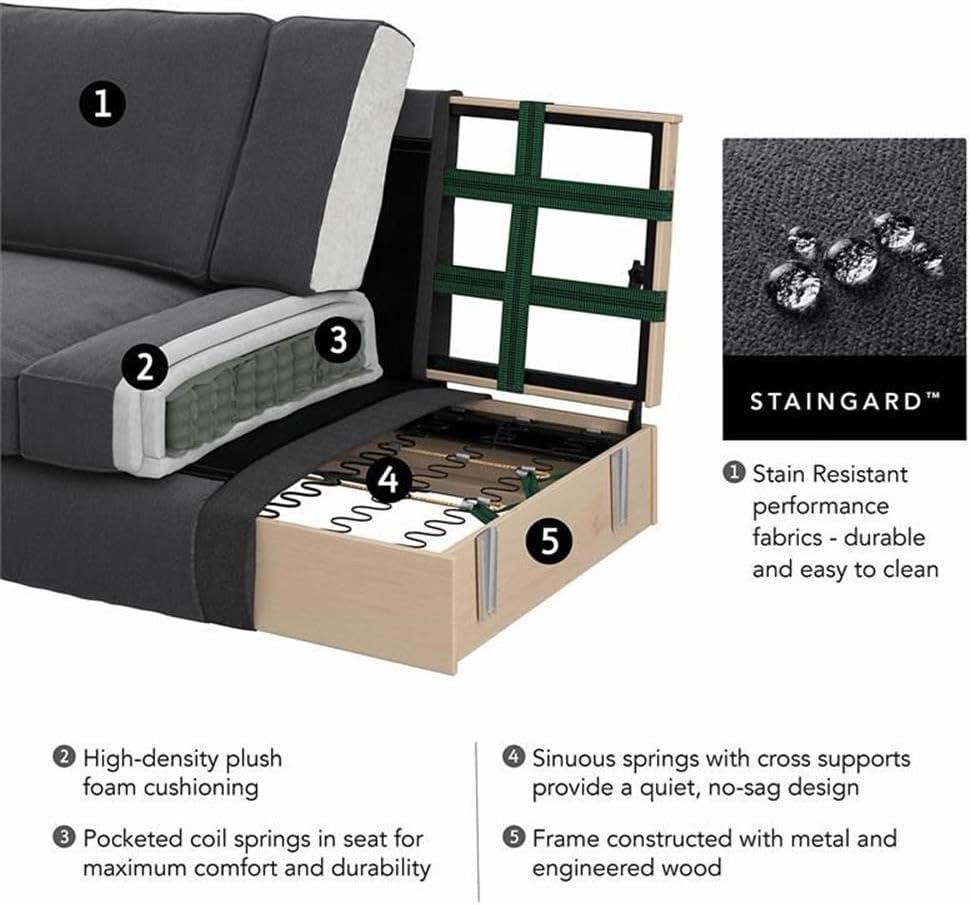 Coventry Accent Chair with Arms in Cream Herringbone Fabric