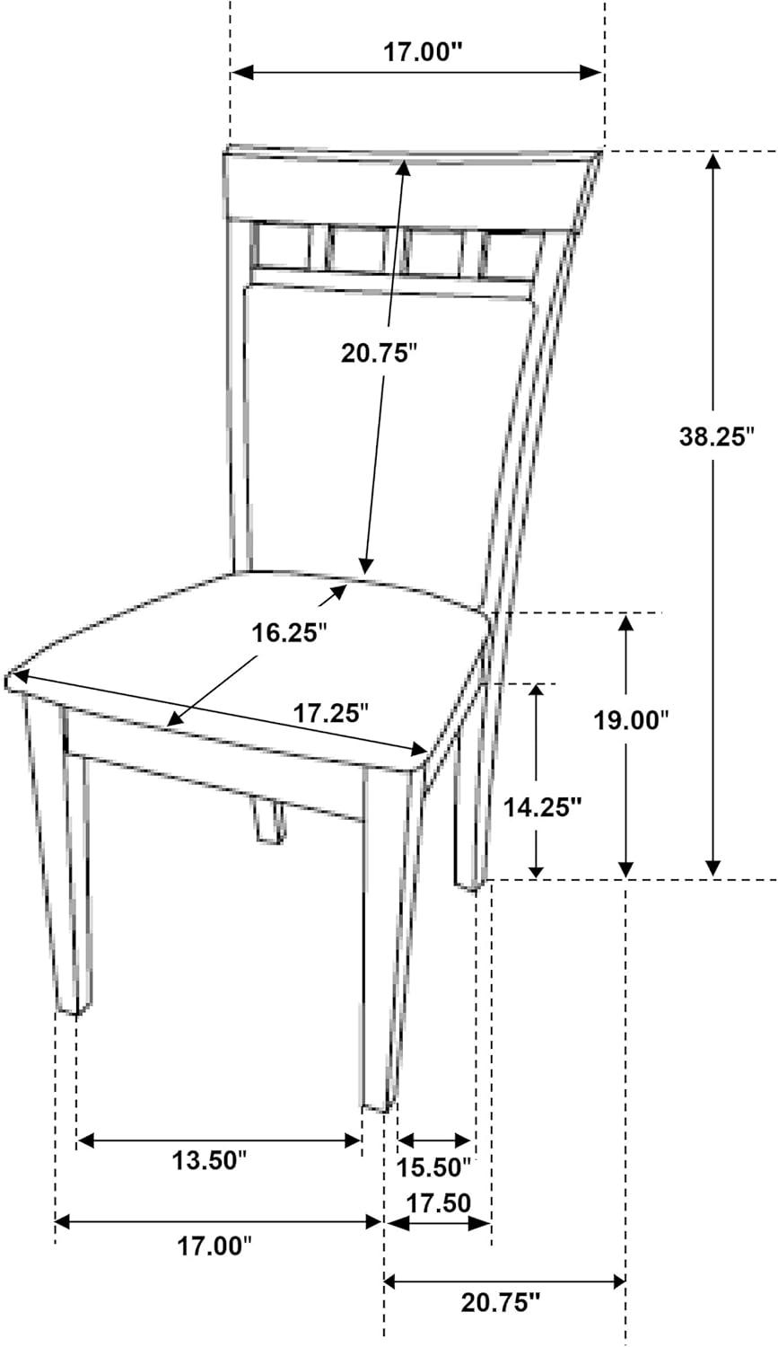 Coaster Gabriel Upholstered Microfiber Dining Chairs in Tan