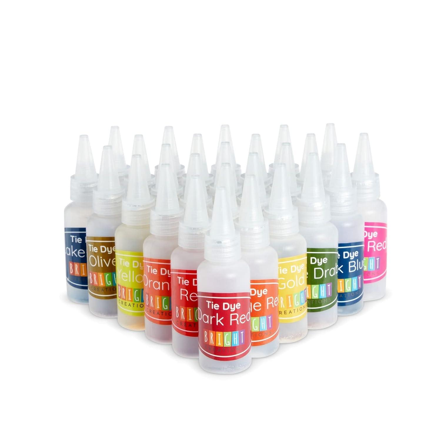 26-Color Tie Dye Kit for Adults, Kids - Fabric Dyes for Clothing with Instructions, Table Cover, Rubber Bands, Gloves, and Aprons