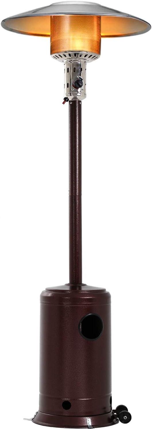 Bronze Propane Outdoor Patio Heater with Tip-Over Protection