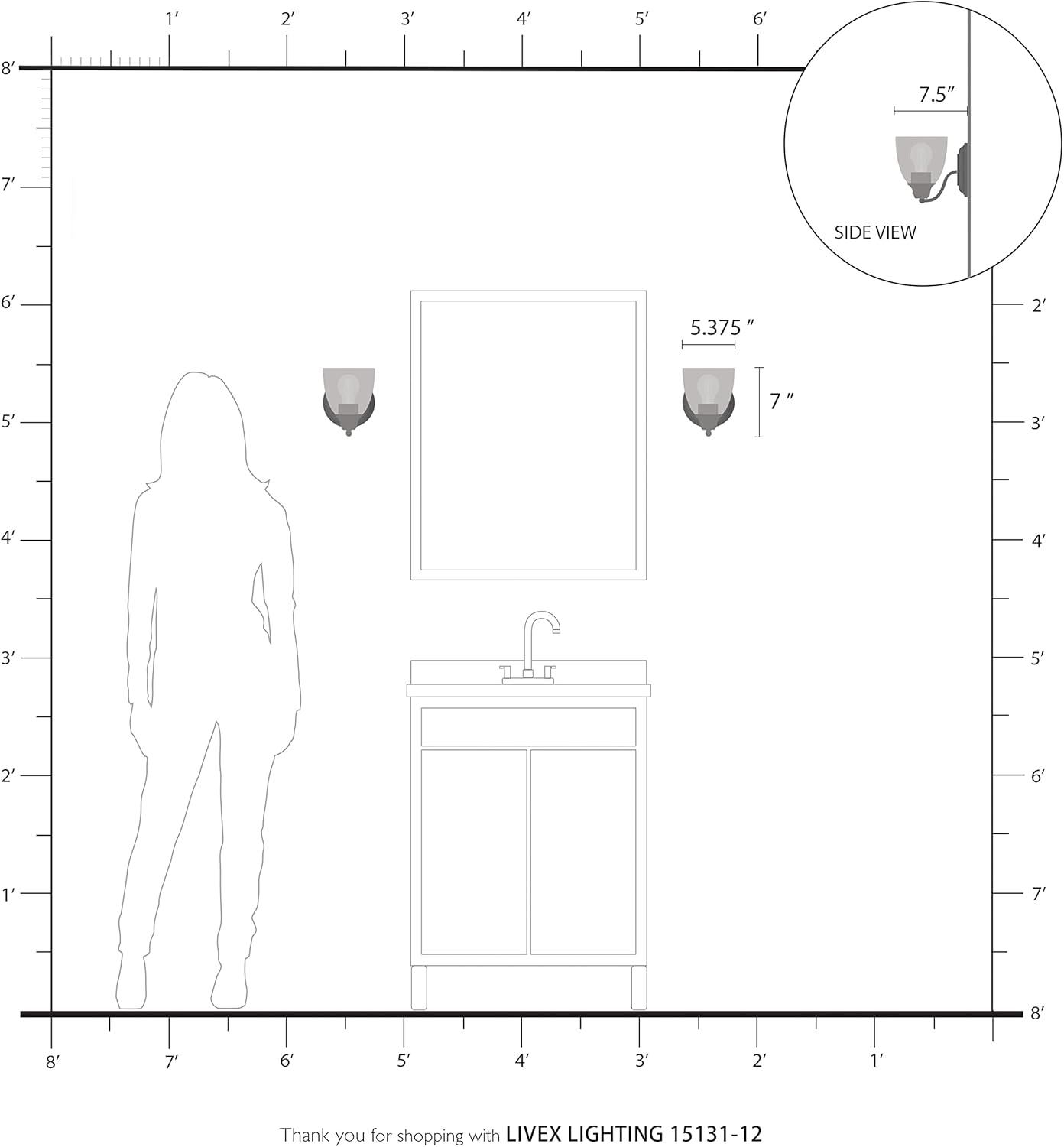 Livex Lighting Montgomery 1 - Light Vanity in  Satin Brass
