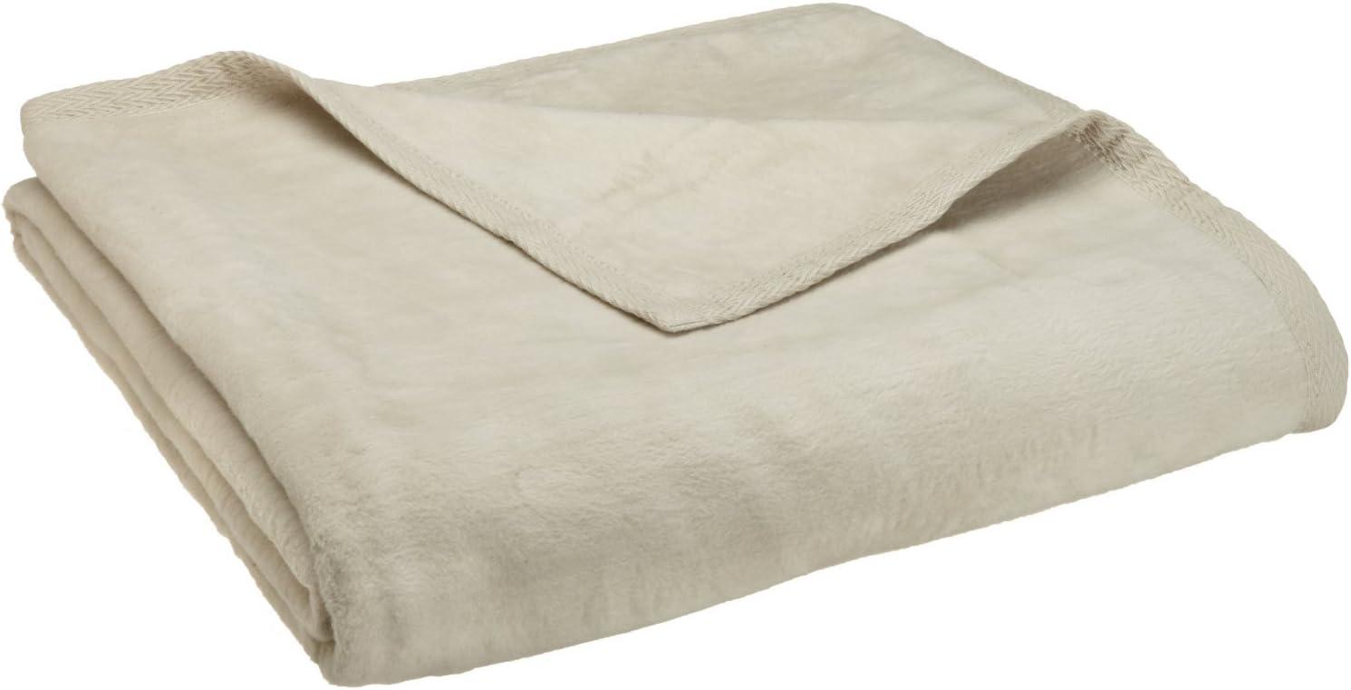 Linen Twin/Twin XL Cotton Blanket with Textured Binding