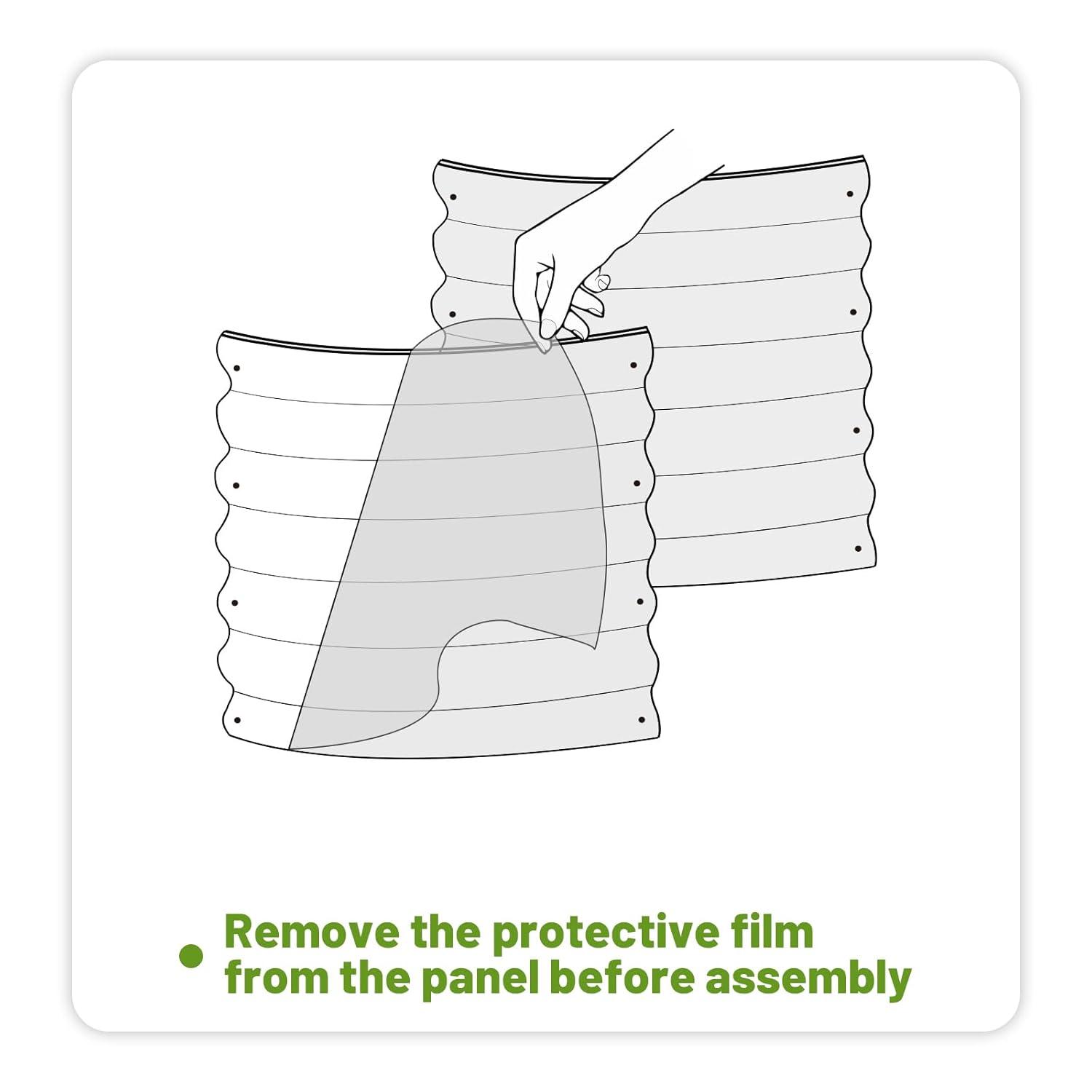 SnugNiture Galvanized Raised Garden Bed, 4x2x1ft Oval Metal Planter Box for Planting Outdoor Plants Vegetables
