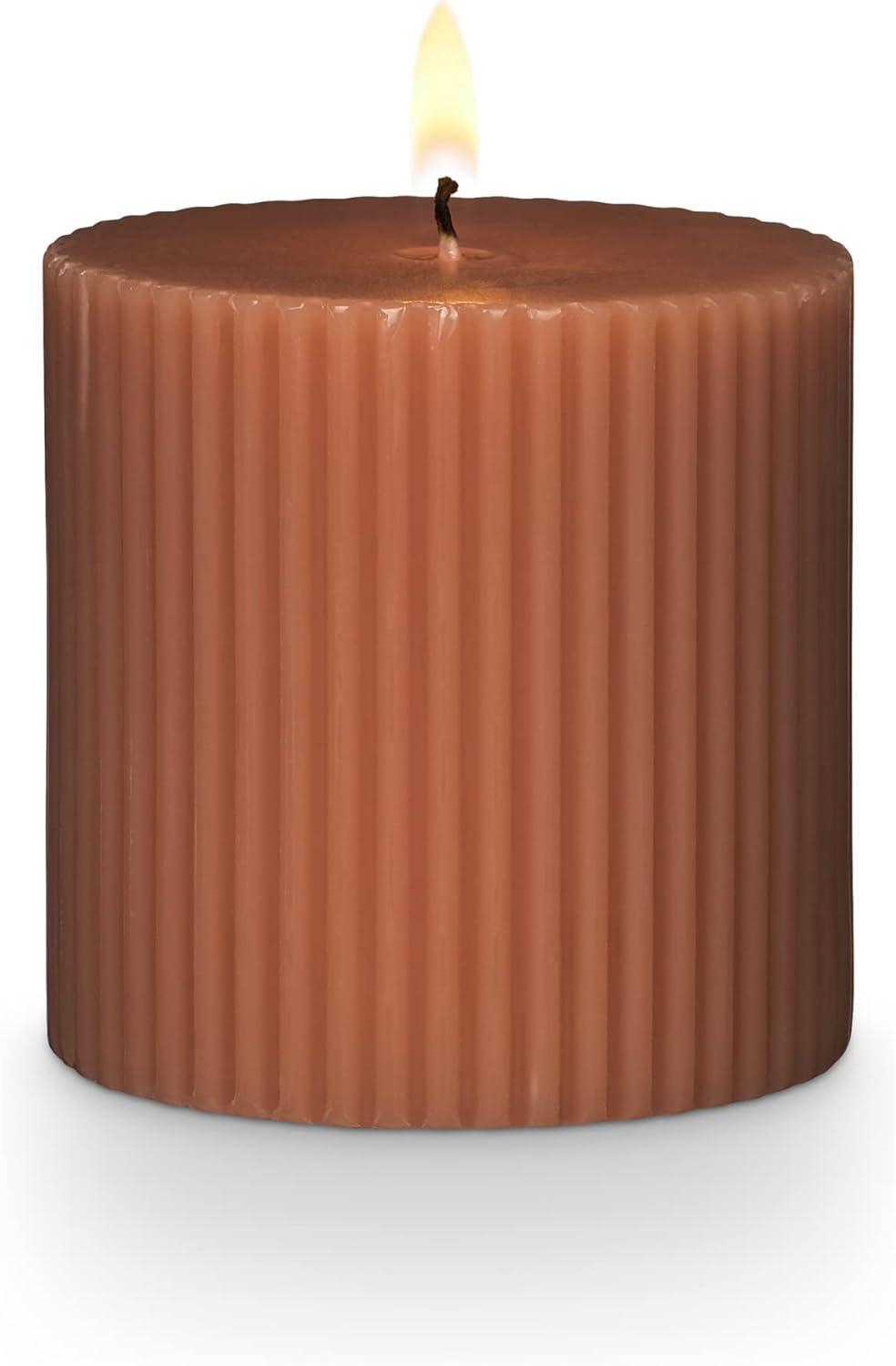 Amber Terra Tabac Scented Soy Pillar Candle