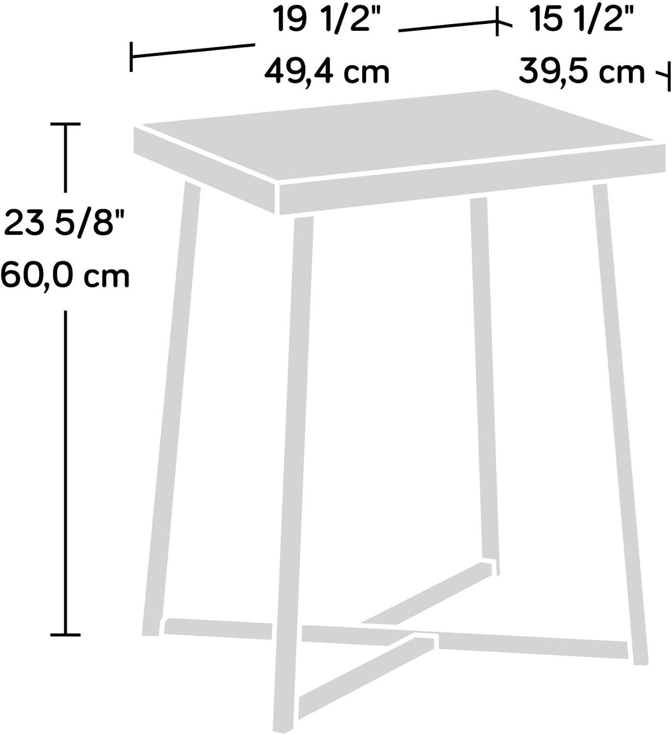 Canton Lane Side Table Walnut - Sauder: Industrial Design, Lightweight, Geometric Base