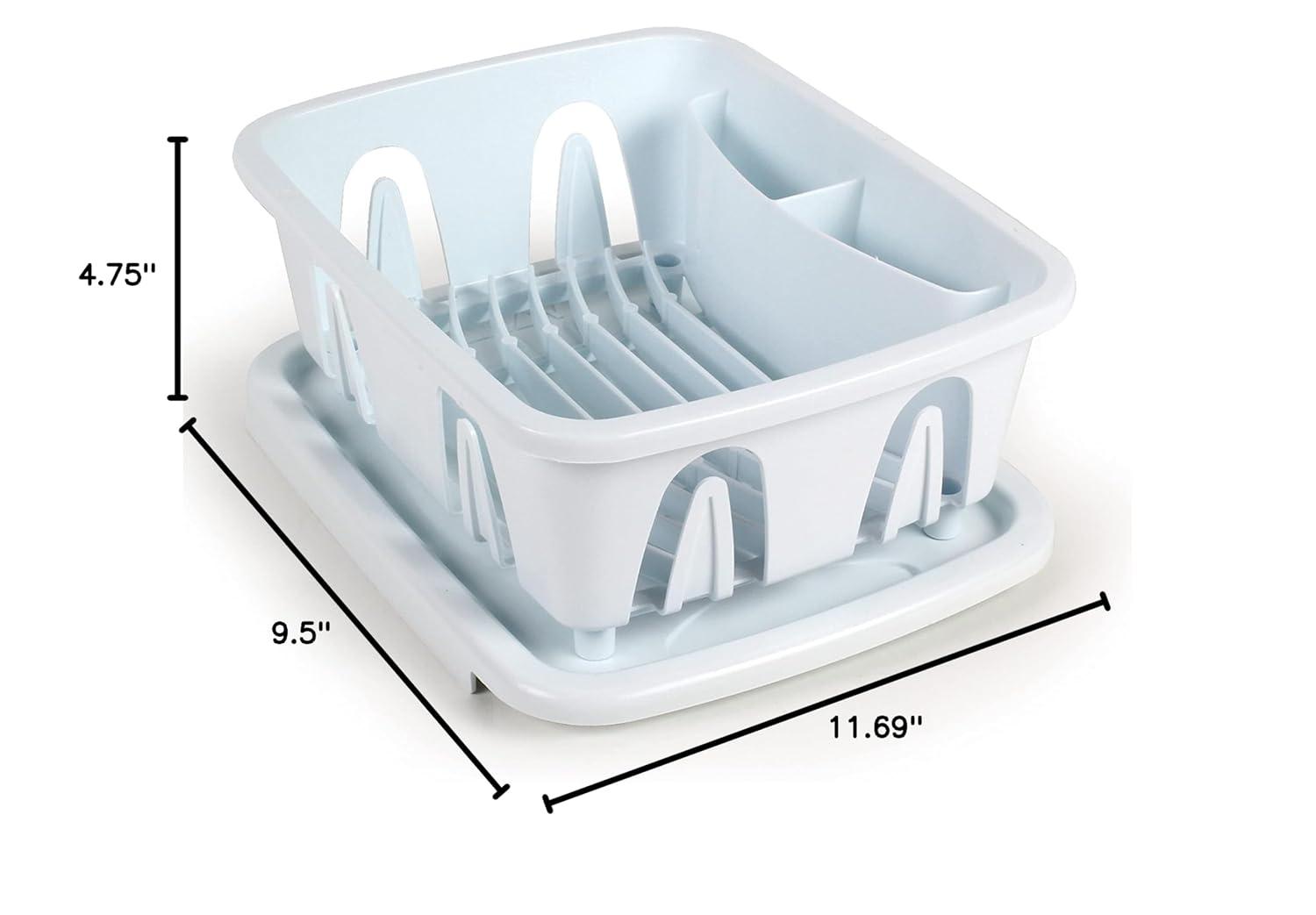 Mini Dish Drainer & Tray, White (Eng/Fr)