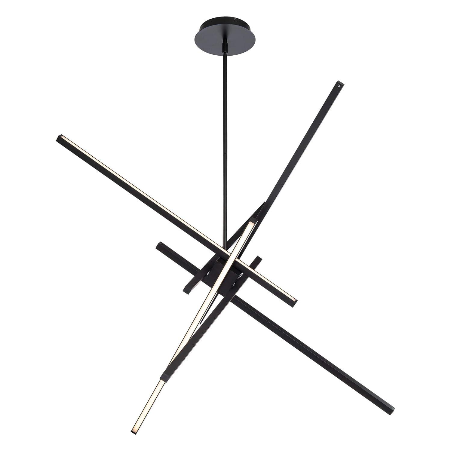 WAC Lighting Parallax 39" 3000K 1-Light LED Modern Aluminum Pendant in Black