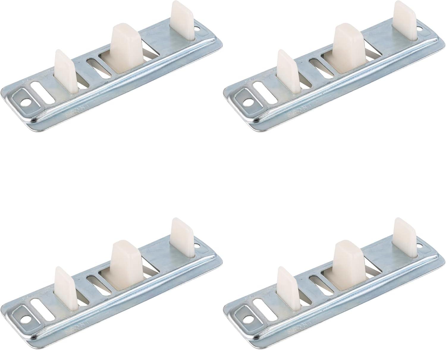 Adjustable Steel Bypass Door Floor Guides, Pack of 4