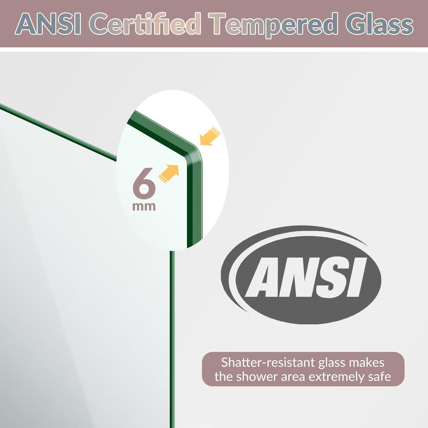 Elegant  Semi-Frameless Double Sliding Shower Doors in Brushed Nickel Finish Various Sizes Shower Enclosure 54''W x 72''H