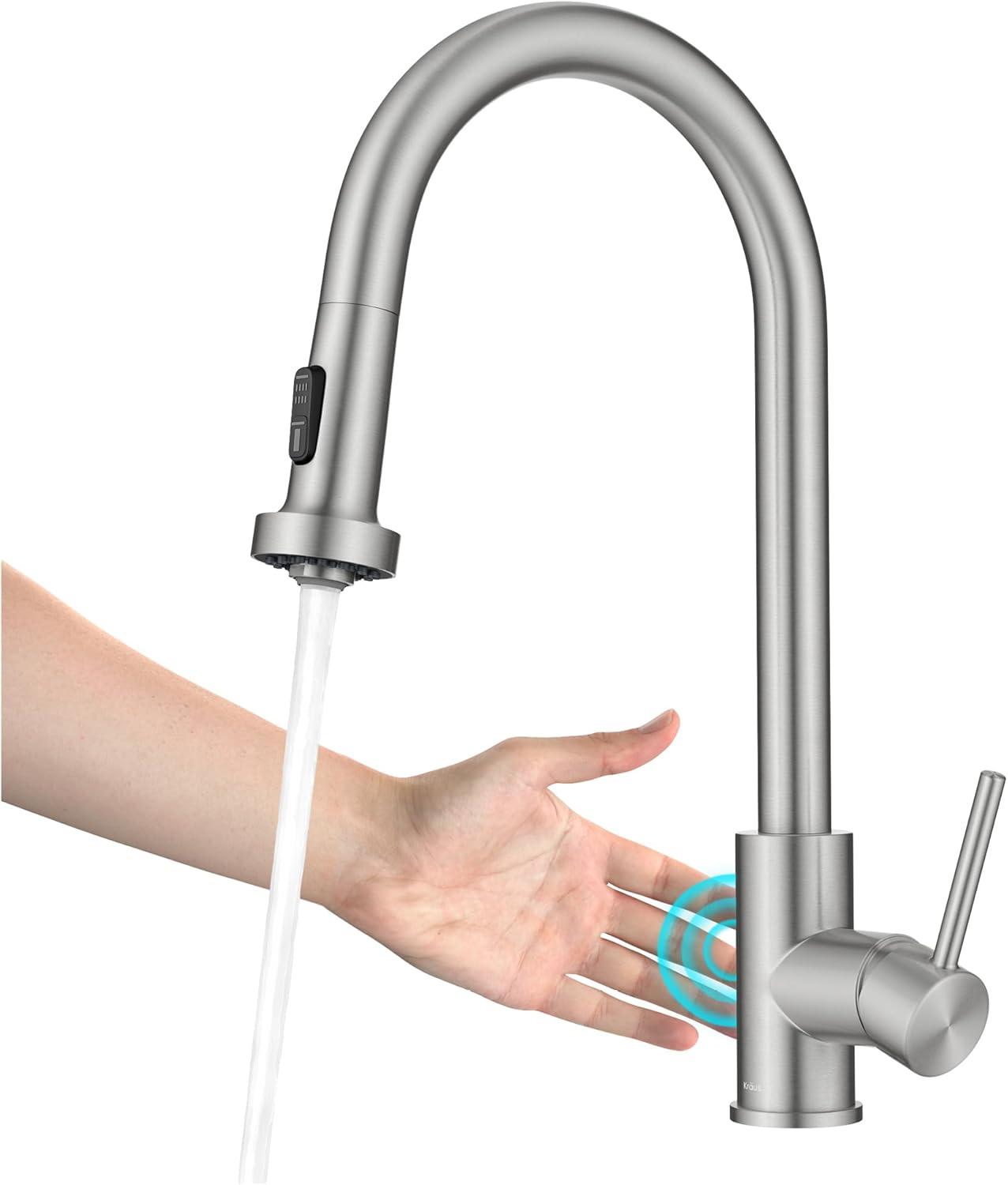 KRAUS Bolden Motion Sensor Single Handle Pull Down Touchless Kitchen Faucet