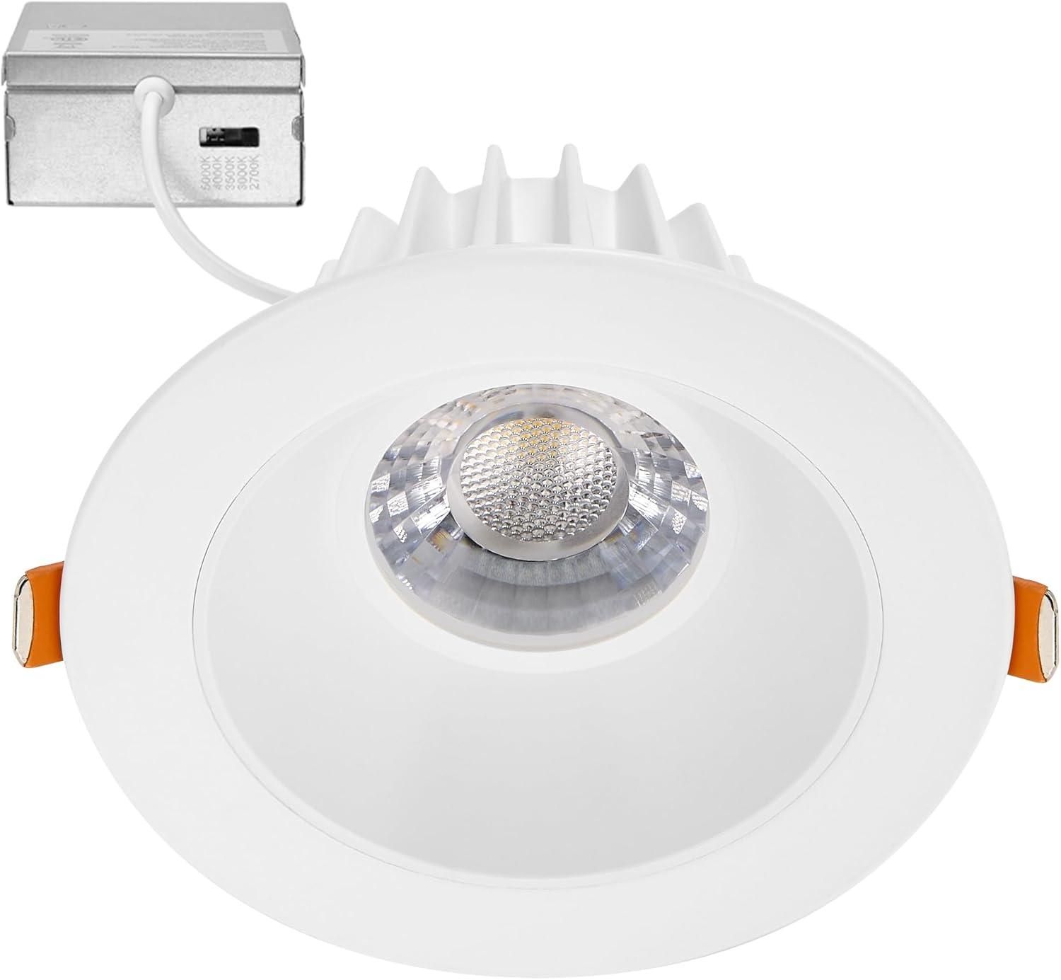 4-Inch White Aluminum LED Recessed Downlight with Junction Box