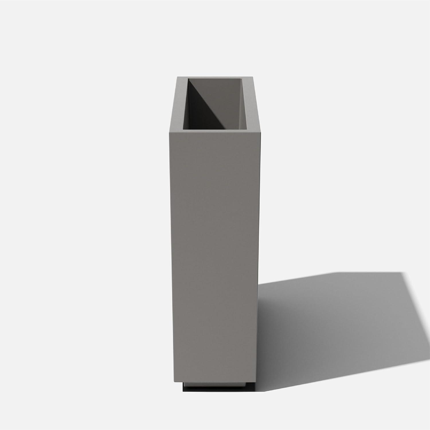 Veradek Block Series Medium 30" Gray Recycled Plastic Planter
