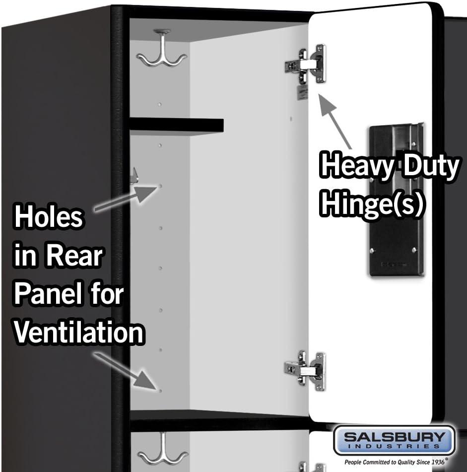 Black Triple Tier Lockable Wood Locker with Laminate Finish