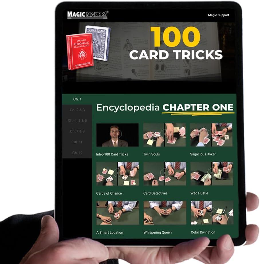 Magic Makers Kit de Trucos de 100 Cartas - Cubierta Marcada Automáticamente y Cubierta de Trucos Svengali Incluida - Trucos de Magia con Cartas