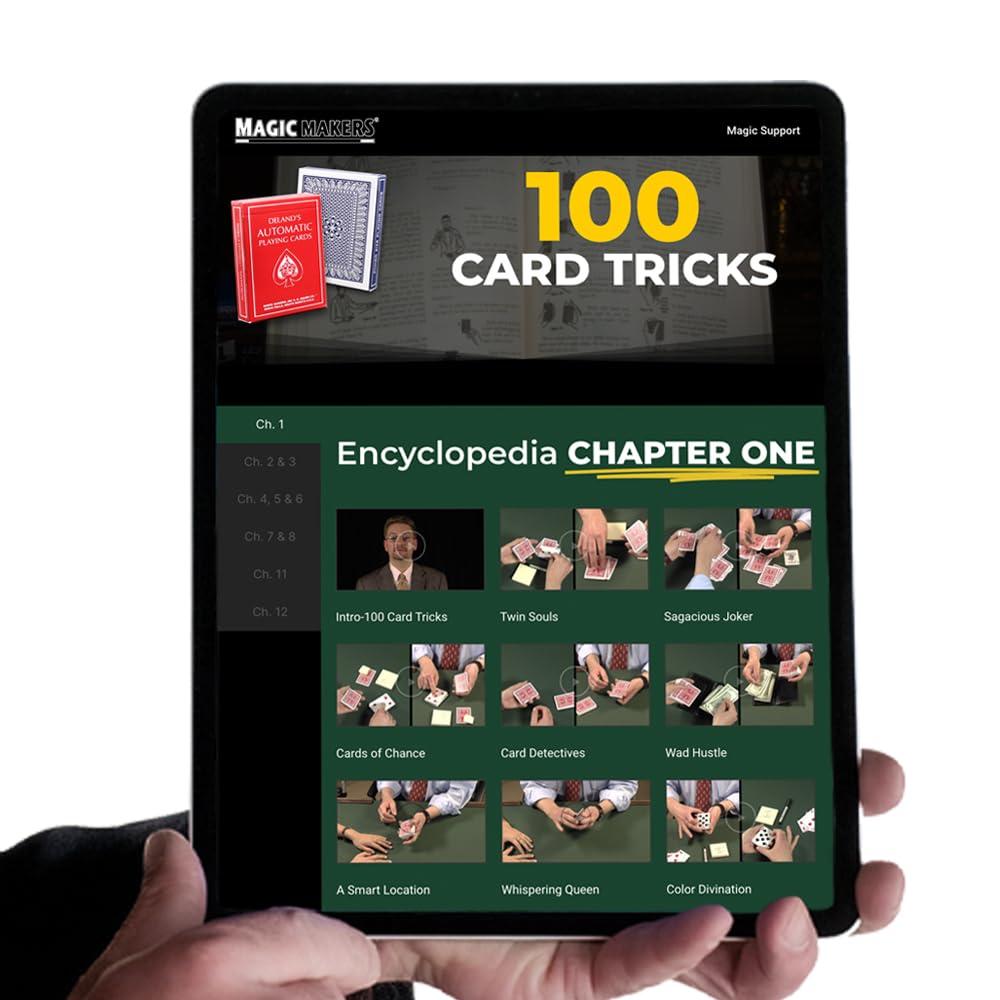 Magic Makers Kit de Trucos de 100 Cartas - Cubierta Marcada Automáticamente y Cubierta de Trucos Svengali Incluida - Trucos de Magia con Cartas