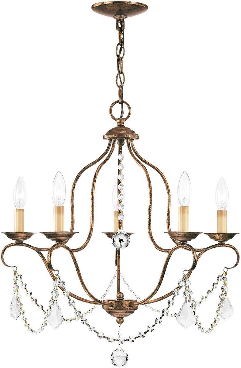 Livex Lighting Chesterfield 5 - Light Chandelier in  Hand Applied Venetian Golden Bronze