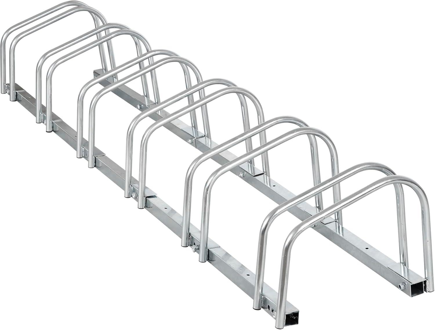 ZENY 6 Bike Rack Bicycle Floor Parking Stand for Mountain Bike Road Bike Indoor Outdoor Garage, Adjustable Bicycle Storage Organizer Stand