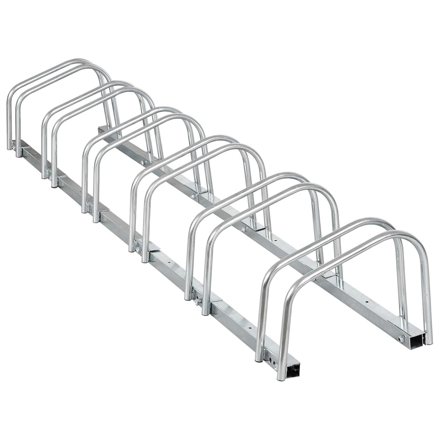 ZENY 6 Bike Rack Bicycle Floor Parking Stand for Mountain Bike Road Bike Indoor Outdoor Garage, Adjustable Bicycle Storage Organizer Stand