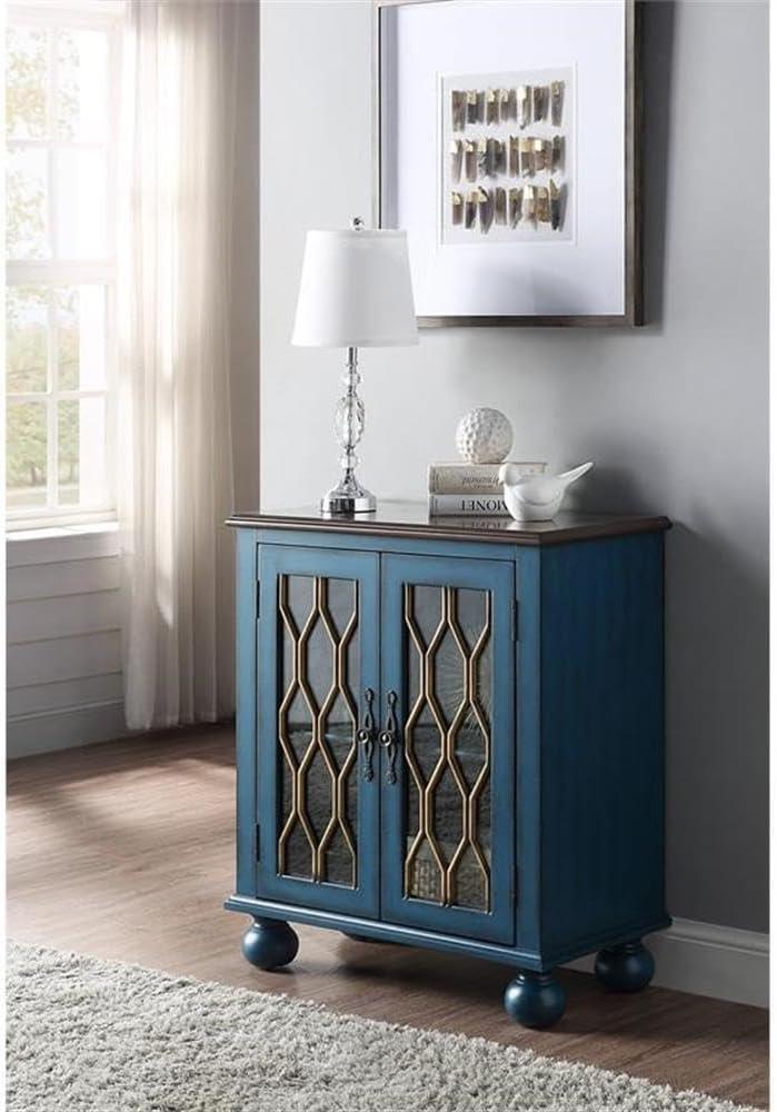 AC00195 - Console Table, Antique Blue Finish - Lassie