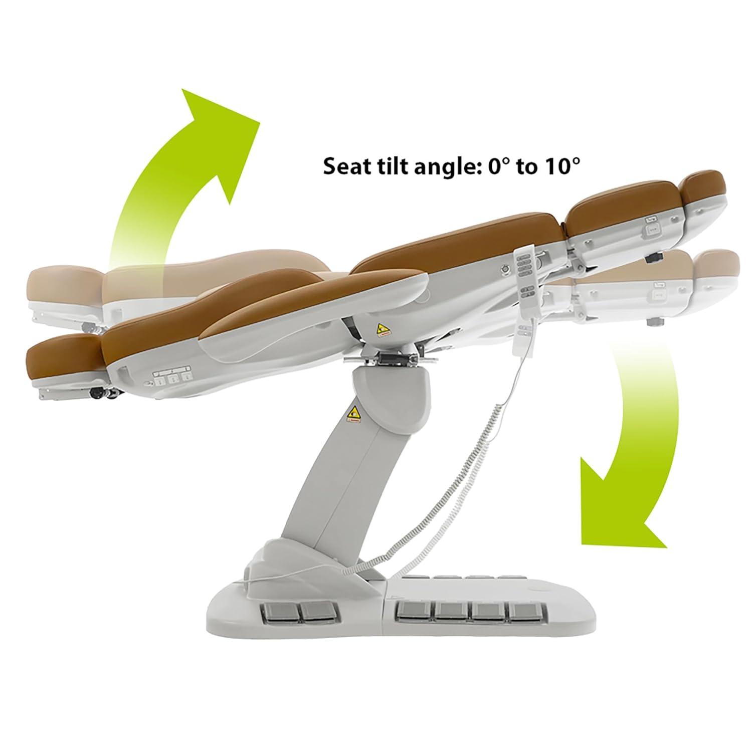 SKINACT Palma Electric Medical Spa Treatment Chair/Table (Camel Orange)