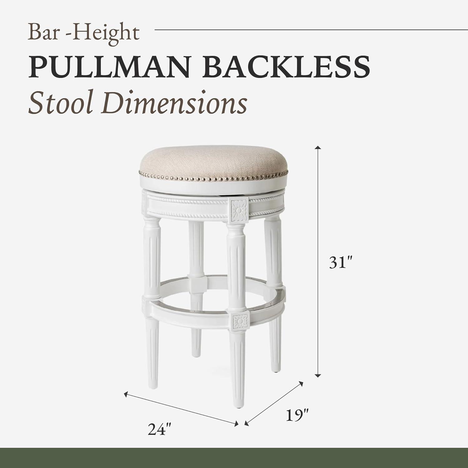 Maven Lane Maven Lane Pullman Backless Stool with Fabric Upholstery