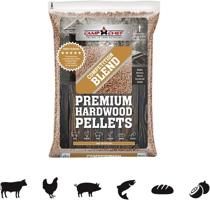 Camp Chef Smoker Grill Natural Competition Blend Hardwood Pellets, 20 Pounds