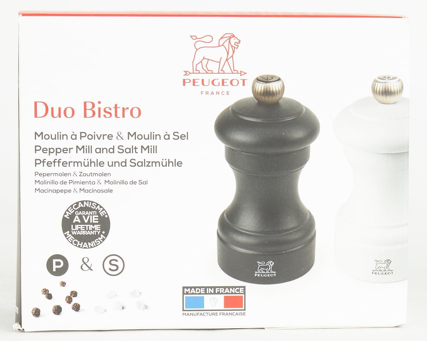 Peugeot | Bistro Duo, Wood, Black/White, 10 cm - 4 in