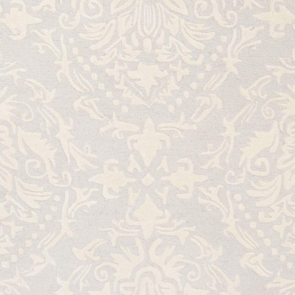Blossom BLM107 Hand Tufted Indoor Area Rug - Light Grey/Ivory - 8'x10' - Safavieh