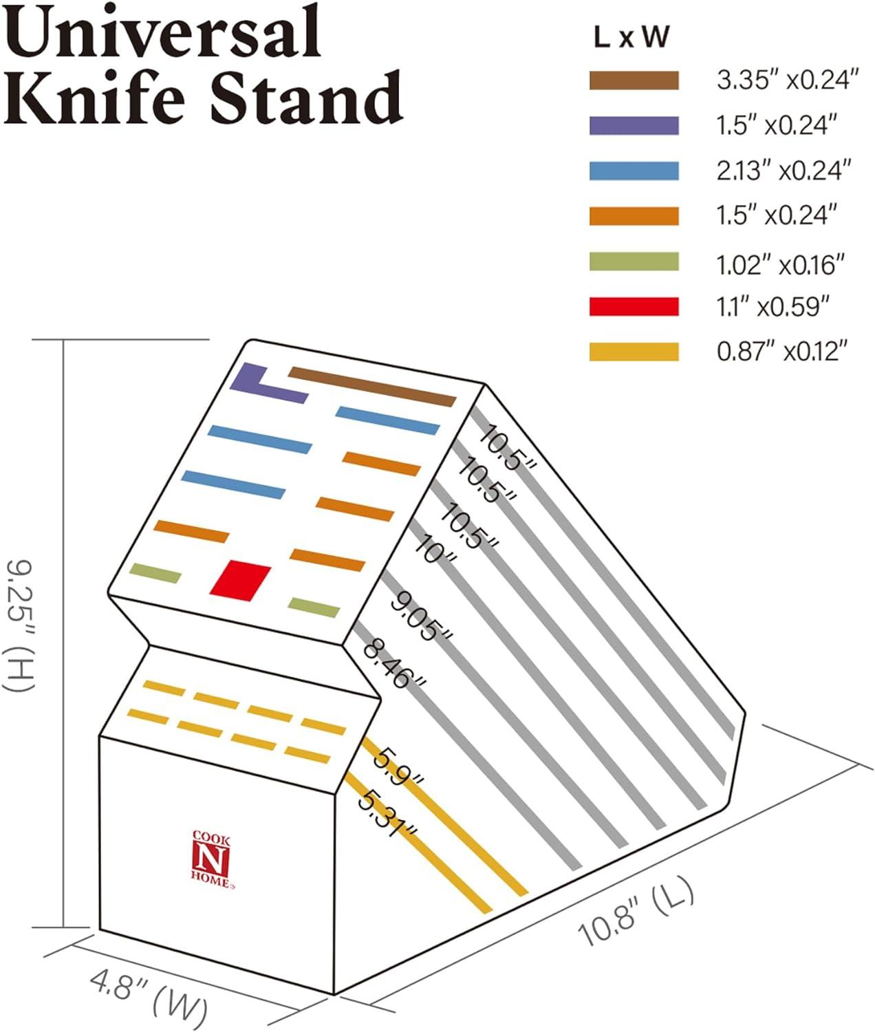 Cook N Home Cook N Home Knife Storage Block Without Knives