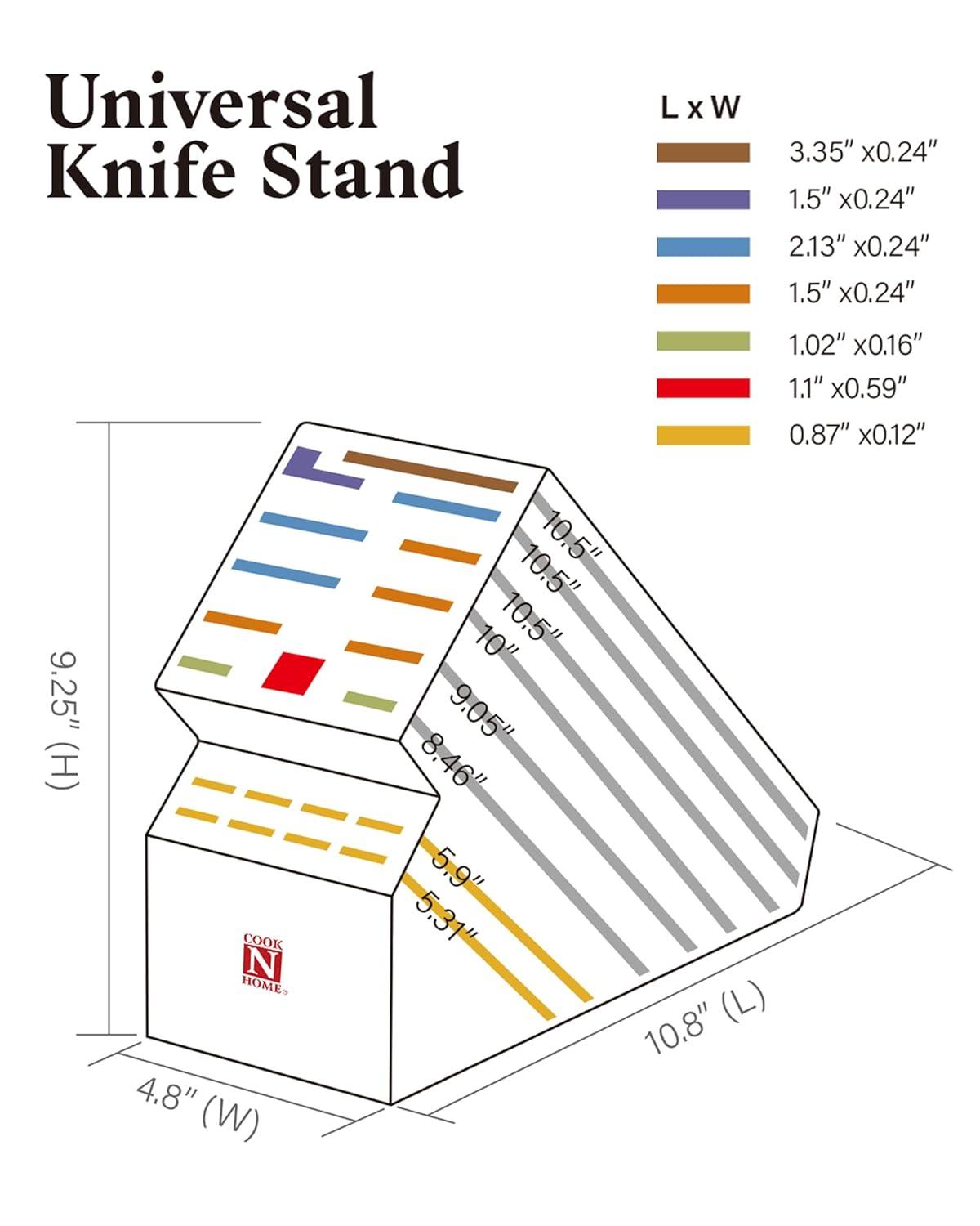 Cook N Home Cook N Home Knife Storage Block Without Knives