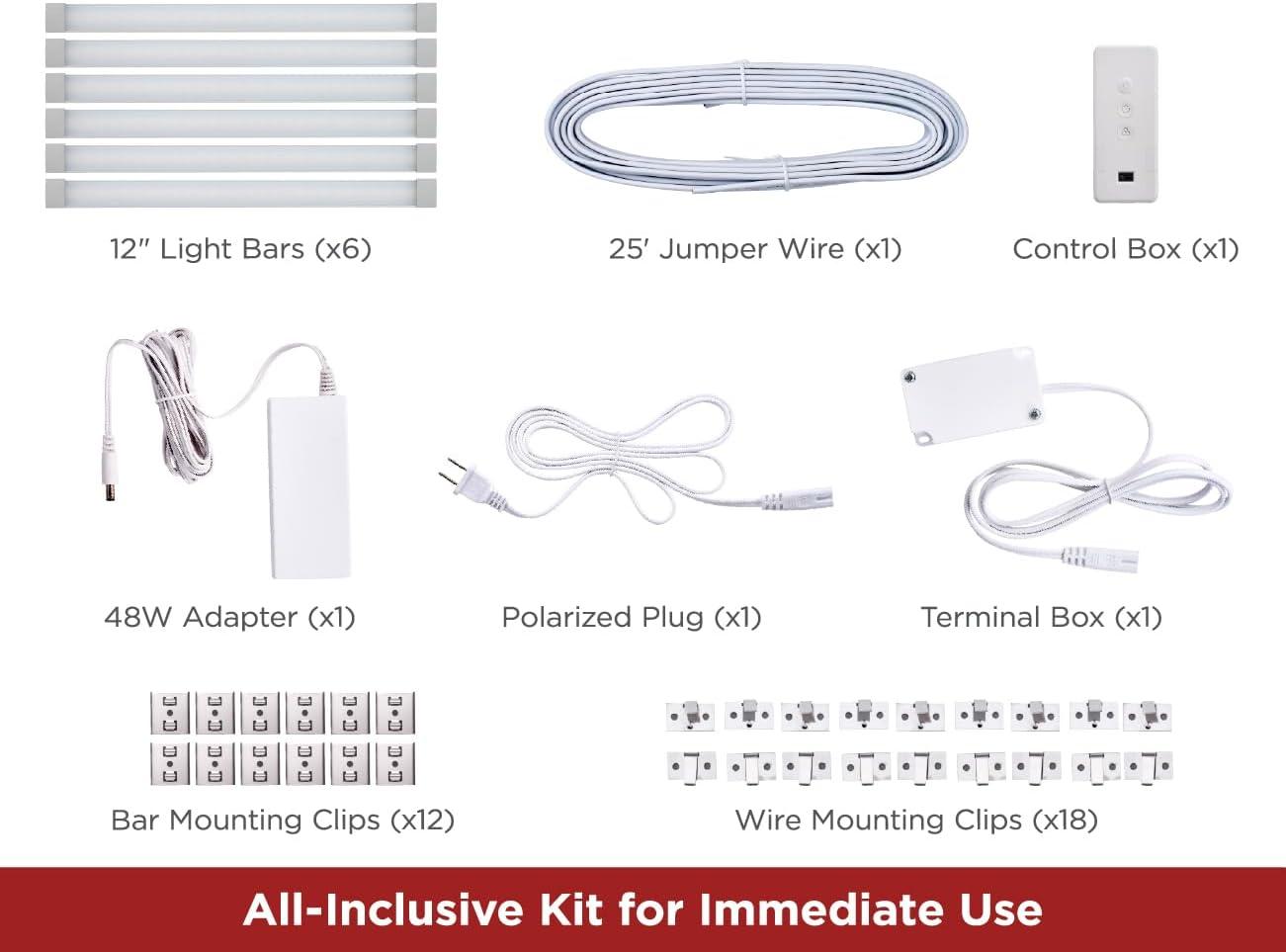 Adjustable White and RGB LED Smart Under Cabinet Lighting Kit