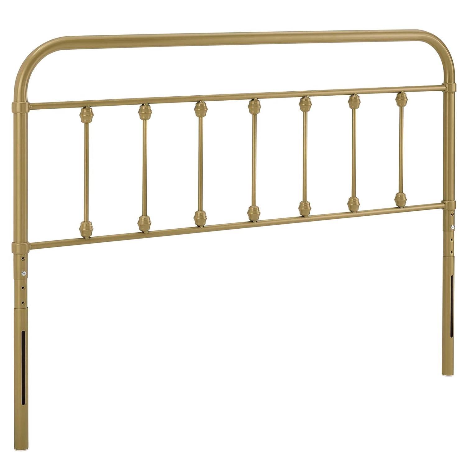 Modway Sage Twin Metal Headboard in Gold
