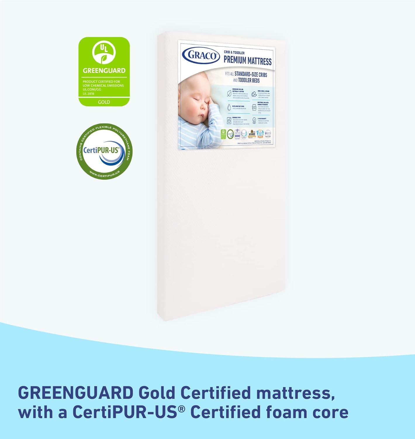 Graco Premium Foam Standard Crib and Toddler Bed Mattress