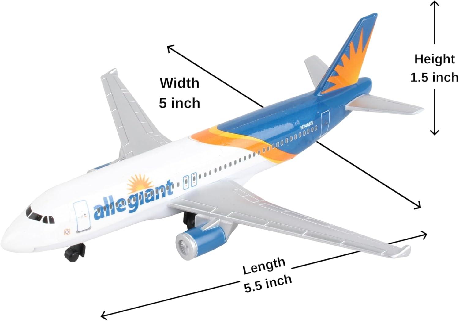 Allegiant Airlines Diecast Metal Toy Airplane with Plastic Parts