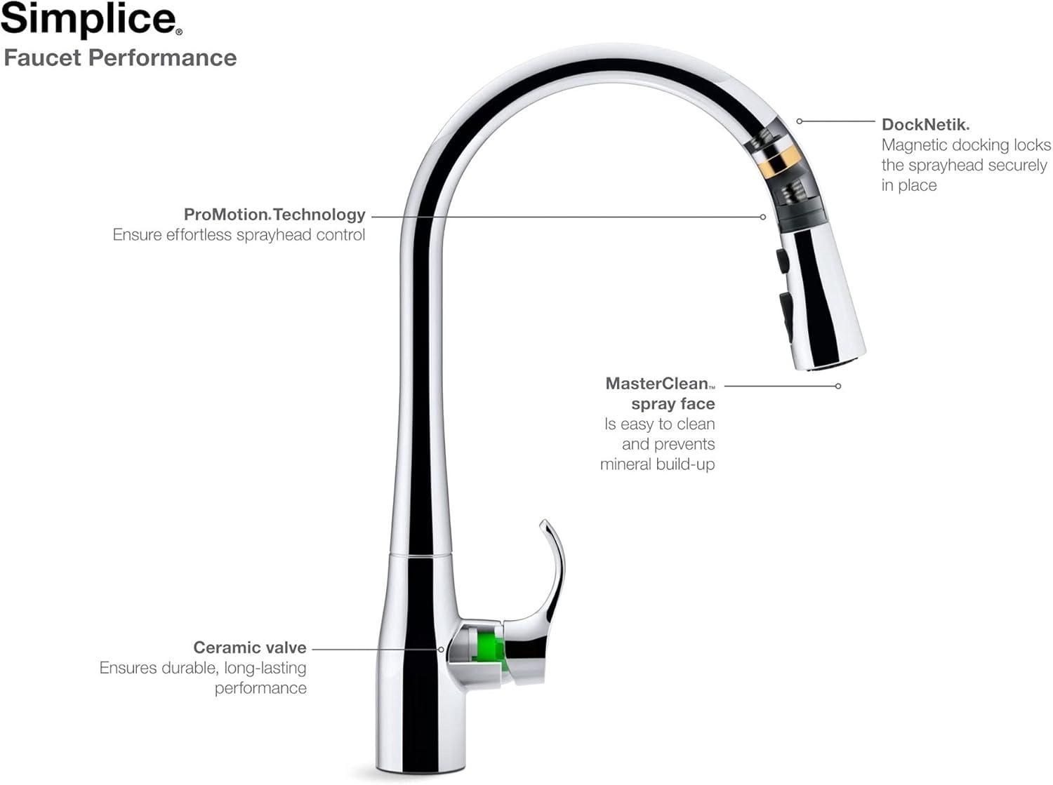 Matte Black Touchless Pull-Down Kitchen Faucet with Sprayhead